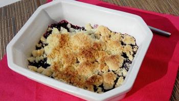 Crumble de fruits rouges