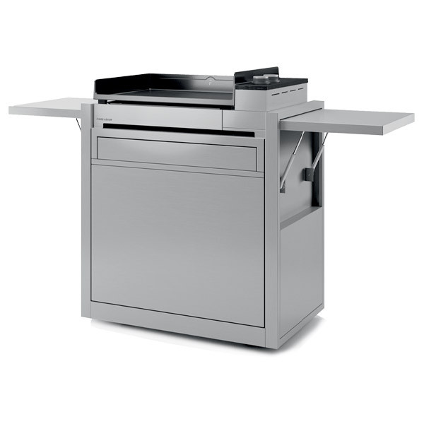 Chariot inox ferm&eacute; pour plancha Premium - Forge Adour