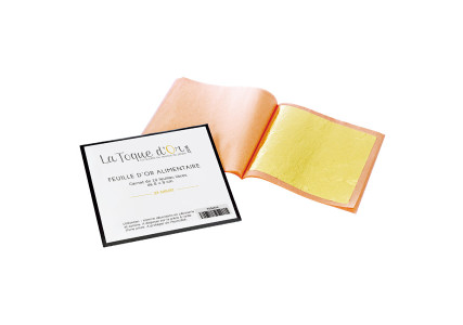 Feuilles d'or alimentaire 8 x 8 cm (x10)