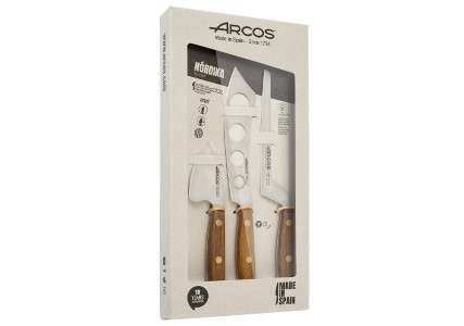 Set couteaux à fromage manche bois Nordika - Arcos (x3)