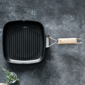 Po&ecirc;le grill carr&eacute;e anti-adh&eacute;sive Sua - Lacor