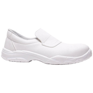 Chaussures de cuisine s&eacute;curit&eacute; blanches Loafer