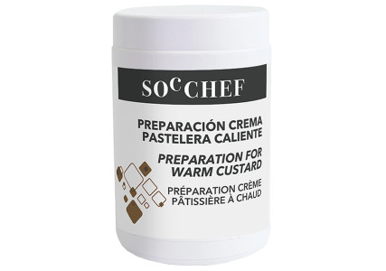 Préparation en poudre pour crème pâtissière à chaud