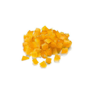 Ecorces d'oranges confites en cubes
