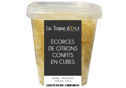 Ecorces de citrons confits en cubes