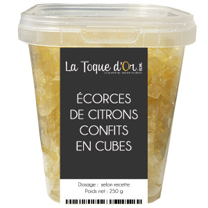 Ecorces de citrons confits en cubes