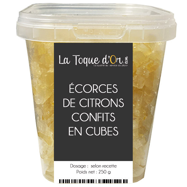 Ecorces de citrons confits en cubes