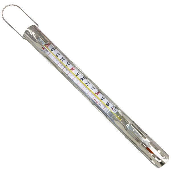 Thermom&egrave;tre confiseur inox +80/+200&deg;C