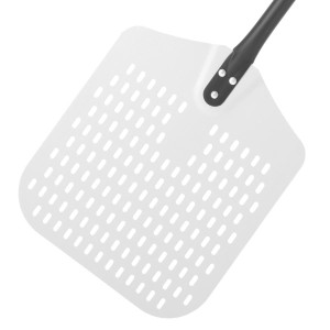 Pelle &agrave; pizza carr&eacute;e perfor&eacute;e en aluminium