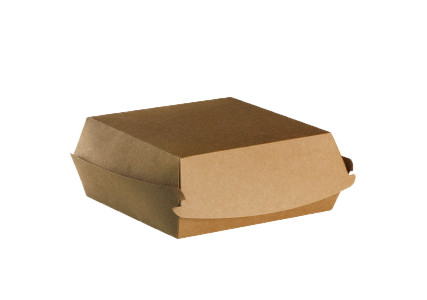 Boite à burger carrée en carton kraft brun (x100)