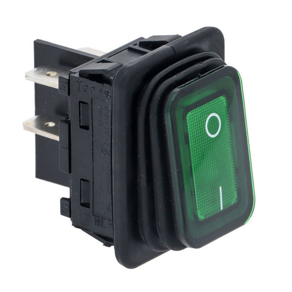 Interrupteur &agrave; bascule lumineux vert