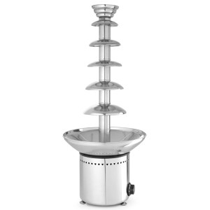 Fontaine &agrave; chocolat professionnelle tout inox 6 niveaux - Hendi