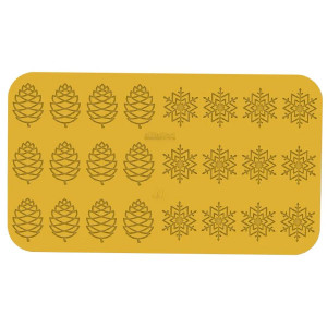 Moule silicone 24 d&eacute;cors d'hiver Naturae - Silikomart