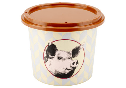 Pot à rillettes avec couvercle décor porc (x50)