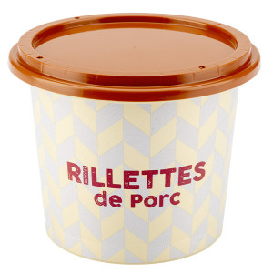 Pot &agrave; rillettes avec couvercle d&eacute;cor porc (x50)