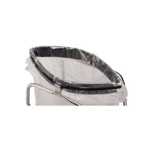 Support portefeuille inox pour sac poubelle 110 L