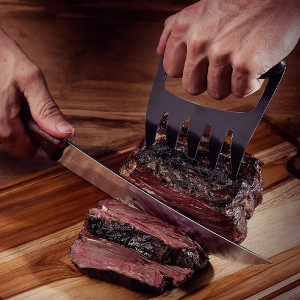 Griffe ours manche bois dents noires Black Churrasco - Tramontina