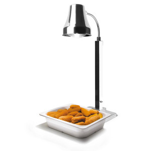 Lampe chauffante sur pied en inox