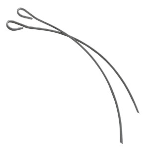 Piques &agrave; brochettes inox courb&eacute;s 28 cm