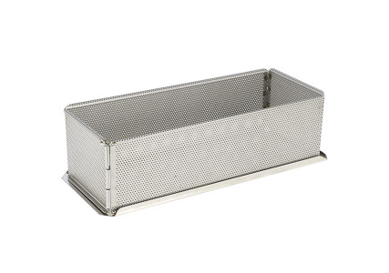 Moule à pâté en croute large démontable en inox perforé