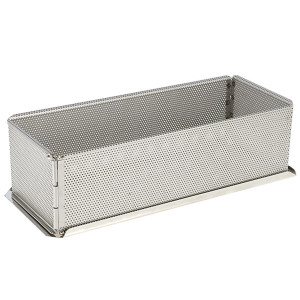 Moule &agrave; p&acirc;t&eacute; en croute large d&eacute;montable en inox perfor&eacute;