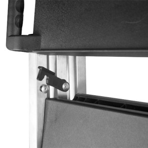 Chariot de service pliable en inox et polypropyl&egrave;ne 3 niveaux