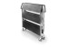 Chariot de service pliable en inox et polypropylène 3 niveaux