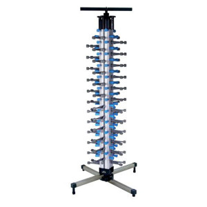 Support porte assiettes garnies en aluminium - 48 assiettes