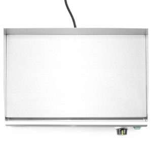 Plancha grill &eacute;lectrique acier tremp&eacute; lisse 2400W Kitchen Line - Hendi