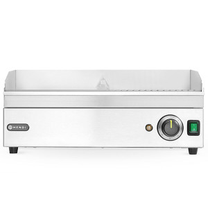 Plancha grill &eacute;lectrique acier tremp&eacute; 1/2 lisse et 1/2 rainur&eacute;e 2400W Kitchen Line - Hendi