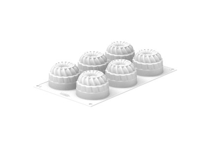 Moule silicone 6 ronds Pleincoeur 70 mm - Silikomart