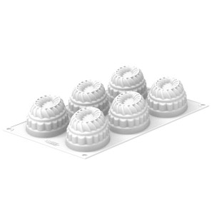Moule silicone 6 ovales Pleincoeur 124x84 mm - Silikomart