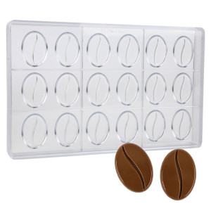 Moule &agrave; chocolat copolyester 18 disques grain de caf&eacute; - Martellato