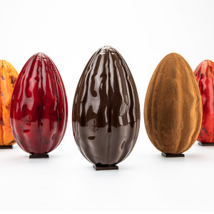 Moule &agrave; chocolat copolyester 2 demi cabosses cacao - Martellato