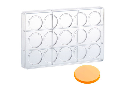 Moule à chocolat copolyester forme disque rond - Martellato