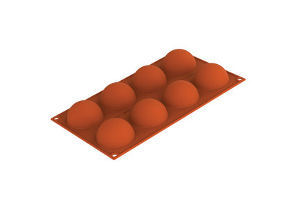 Moule silicone 8 demi sphères Silicon Flex Silikomart