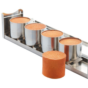 Attelage 5 mini moules cylindriques pour croissant g&eacute;om&eacute;trique