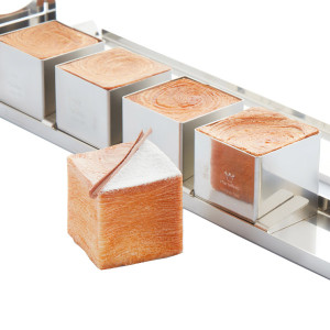 Attelage 5 mini moules cubiques pour croissant g&eacute;om&eacute;trique