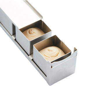 Attelage 5 mini moules cubiques pour croissant g&eacute;om&eacute;trique