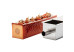 Moule à cake inox carré avec insert tube et couvercle pour travel cake