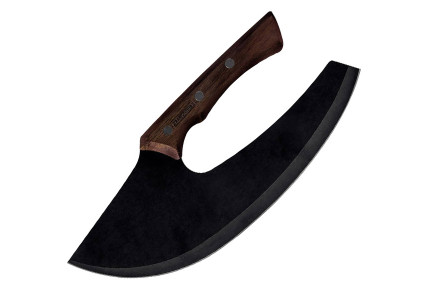 Couteau à viande Viking manche bois lame noire Black Churrasco - Tramontina