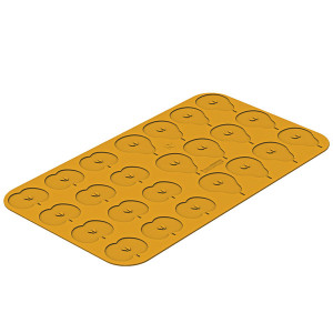 Moule silicone 12 d&eacute;cors poires et 12 pommes Naturae - Silikomart