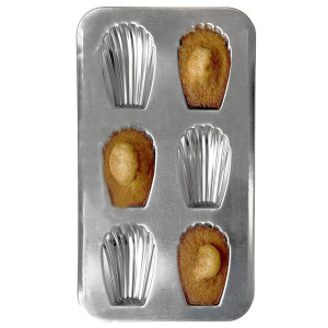 Moule 6 madeleines XXL en fer blanc - Gobel