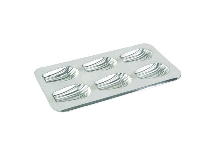Moule 6 madeleines XXL en fer blanc - Gobel