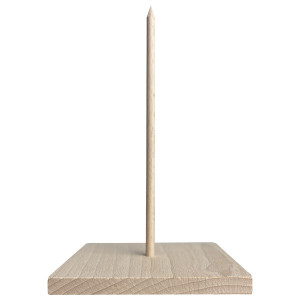 Support mini pique &agrave; gyros kebab en bois (90x90 mm)