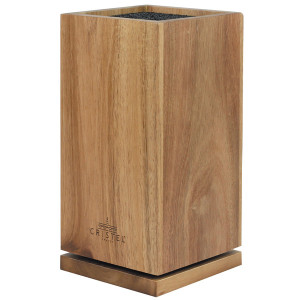 Bloc &agrave; couteaux vide rotatif en bois d'acacia - Cristel