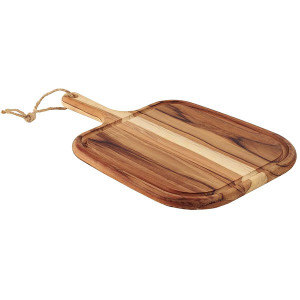 Planche de service carr&eacute;e avec manche en bois de teck Provence - Tramontina