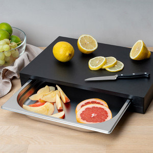 Planche &agrave; d&eacute;couper en Duracore avec 1 tiroir inox - Continenta