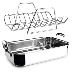 Grille berceau inox pour plat &agrave; r&ocirc;tir Trichef - Lacor