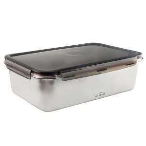 Boite de conservation rectangulaire en inox avec couvercle &eacute;tanche Ecoinox Pro